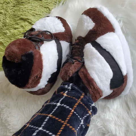 Comfortable Plush Sneaker Slippers