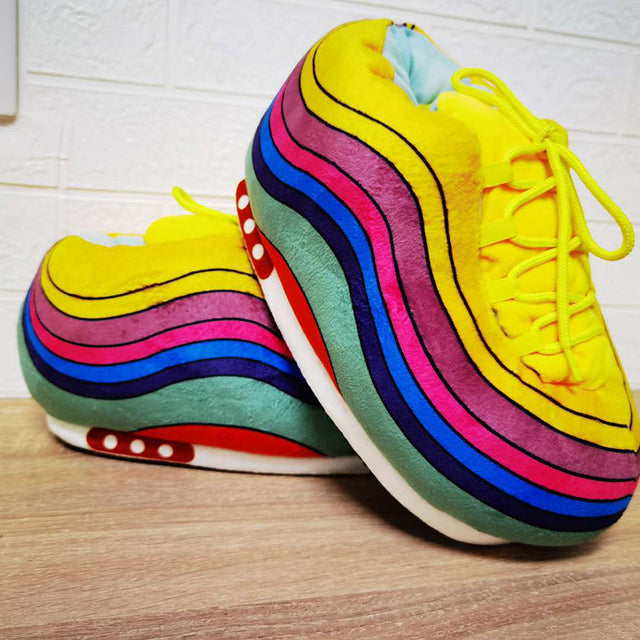 Rainbow Comfortable Plush Sneakers