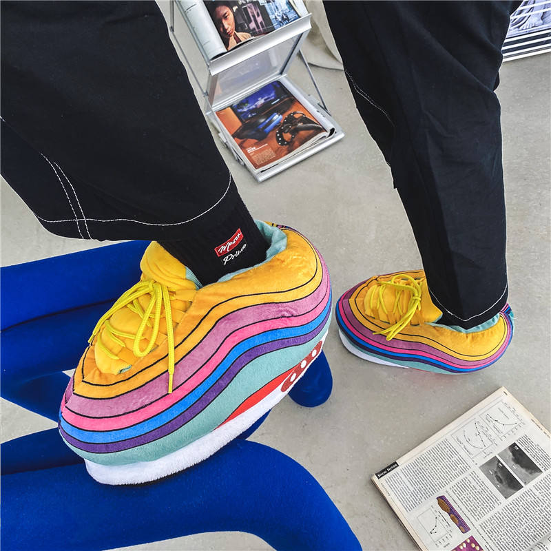 Rainbow Comfortable Plush Sneakers