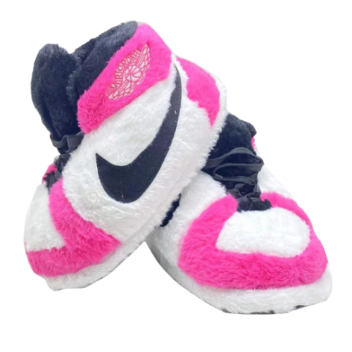 Pink Plush Check Sneakers